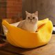 thumbnail image 5 of Nido cálido de invierno suave y cómodo con forma de plátano para cama para dormir para perros y gatos (amarillo S), 5 of 6