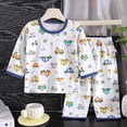 thumbnail image 2 of Ulanda Pajama Sets 2-Piece Long Sleeve Top with Pants Cotton Soft Sleepwear Pjs Set Age 18M-8 Years (Orange, 5-6 Years), 2 of 3