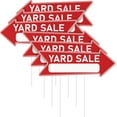 thumbnail image 1 of CNKOO Lot de 6 Flèches de Vente au Yard Panneau de Cour Double Face avec Piquets 17 X 6 Pouces Flèche en Plastique Panneaux Rouges Panneaux de Vente au Yard Résistants aux Intempéries, 1 of 7