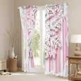 thumbnail image 3 of jejeloiu Chic Snowflake Black Out Curtains,Merry Christmas Curtains Pack of 2 (42x63 Each),Pink White Lines Bedroom Curtains For Teens,Ultra Soft Home Decor, 3 of 6