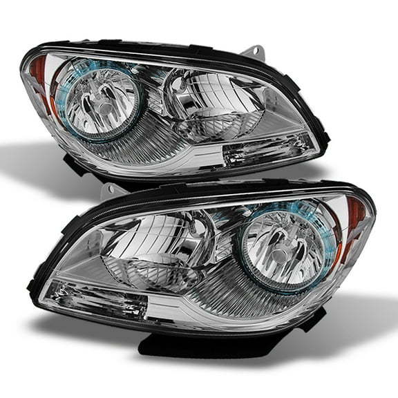 AKKON - For Chevy Malibu OE Replacement Chrome Bezel Headlights Driver/Passenger Head Lamps Pair New