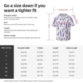 thumbnail image 5 of Fuzoiu Lavender Flowers Print Men's Casual Short,Men's Short Sleeve Shirt,Mens Casual Button Down Shirts,Cuban Collar Summer Shirt for Beach, Vacation, and Outdoor Activities-4X-Large, 5 of 5