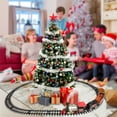 thumbnail image 2 of Classic Christmas Holiday Train Set with Real Smoke, Lights and Sounds, Locomotive Steam Engine, 3 Train Cars, Large Tracks, Christmas Spirit, for Christmas Decoration Gift, 2 of 8