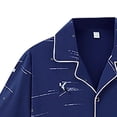 thumbnail image 5 of Blekii Men's 3 Piece Pajama Set, Short Sleeve Top & Shorts Sleepwear, Matching Lightweight Loungewear, Summer Breathable Sleep Outfit, Complete Sleep Set for Hot Weather,, 5 of 6