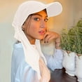 thumbnail image 2 of Gorra de béisbol unisex, chal hiyab, pañuelo musulmán transpirable para el verano, poliéster, talla única, protección solar, 2 of 4
