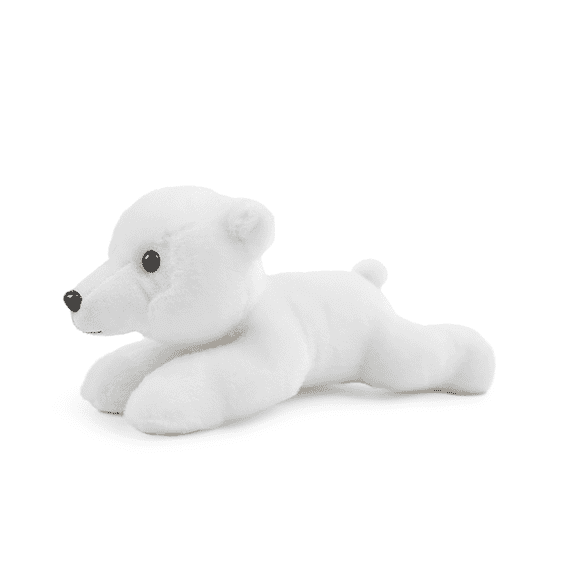 Just qunseen 8'' Realistic Polar Bear Plush Toy Stuffed Animal Interactive Gift for Kids