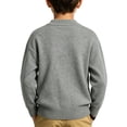 thumbnail image 6 of Boys Knit Cotton Pullover Sweaters Crewneck Warm Casual Long Sleeve Kids Fall Winter Clothes Gray 4-14, 6 of 8
