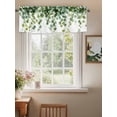 thumbnail image 2 of Country Green Leaves Curtain Valances for Windows, Country Pastoral Vines Plants Kitchen Valance Window Treatment, Light Filtering Block Curtains for Bathroom/Bedroom/Living Room 42'' x 18'', 2 of 9