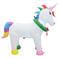 thumbnail image 1 of Jeco 4' Giant Weather Resistant Polyester Inflatable LED Christmas Unicorn, 1 of 9