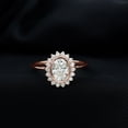 thumbnail image 2 of Rosec Jewels Vintage Inspired Engagement Ring for Women - Oval Moissanite Ring (6X8 mm, 1.75 ct), 14K Rose Gold, US 9.00, 2 of 8