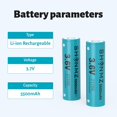 thumbnail image 2 of SHENMZ 2-Pack 5500mAh 21700 Rechargeable Battery Case Set, High Capacity Flat Top Battery for Electronic Devices,Such as LED Flashlights, Emergency Lights,Portable Devices,Remote Control,Toys etc, 2 of 7