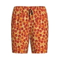 thumbnail image 4 of Naloa Pizza Men's Short Pajama Pants, Lounge Comfort Shorts with Elasticized Waistband and Side Pockets - Medium, 4 of 9