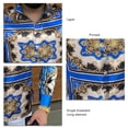 thumbnail image 4 of Camisa de fiesta de oficina con diseño de botonadura sencilla, talla L, blusa estampada de manga larga con cuello, 4 of 5