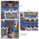 thumbnail image 4 of Camisa de fiesta de oficina con diseño de botonadura sencilla, talla L, blusa estampada de manga larga con cuello, 4 of 5