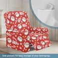 thumbnail image 4 of Renewold Santa Claus Red Recliner Cover Anti-Slip Recliner Protector 4 Pieces Stretch Reclining Couch Cover Polyester Spandex Furniture Protector for Living Room Christmas Decor, 4 of 8