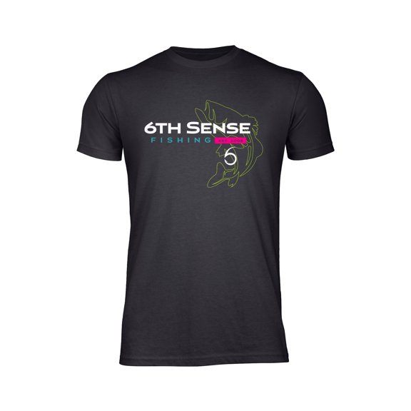 6th Sense Neon Bass Graphic T Shirt, Athletic Fit Crew Neck Tee, Soft Cotton Poly Blend