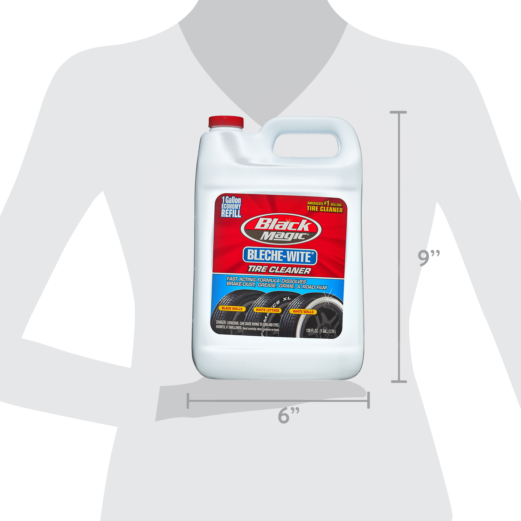 okpetroleum.com: Black Magic Bleche-Wite Tire Cleaner Half Gallon