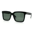 thumbnail image 5 of Classy Oversized Horn Rim Hipster Plastic Retro Fashion Sunglasses Matte Black - Green, 5 of 7
