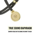 thumbnail image 6 of Gold & Black Premium Sprague Rappaport Lightweight Dual Head Stethoscope | Adult, Pediatric, Infant Chestpiece + Accessory Pouch for Clincial, Doctor, Nurse, 6 of 7