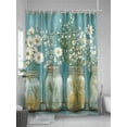 thumbnail image 5 of Fsddascl Daisy Flower Shower Curtain Set - 72" x 78" Washable Bathtub Curtain with 12 Hooks, Vintage Floral Oil Painting Modern Wood Waterproof Fabric Stall Shower Curtains for Bathroom/Bathtub, 5 of 6