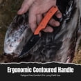 thumbnail image 5 of CIVIVI High Grass Field Knife Fixed Blade Knife with 1PC Black Lanyard, Black Kydex Sheath & T-Clip, Tactical Knife with 2.93" Black Stonewashed 14C28N Blade Orange G10 Handle C25084-1, 5 of 9