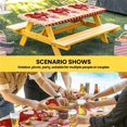 thumbnail image 6 of Yellow Valentines Day Table Cloths for 5 Foot Rectangle Tables, Love Hearts Romantic Farmhouse Patio Waterproof Elastic Fitted Tablecloths, Washable Rectangular Table Cover for Camping, 6 of 8