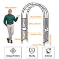 thumbnail image 2 of QISHENSHUI Tall Garden Arch Trellis a Metal Arbor with Floor Prongs Designed for Climbing Plants and Wedding Events to Blend Height with Sturdy Support for Greenery and Decorative Displays, 2 of 14