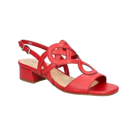 Easy Street Womens Catrin Ankle Strap Open Toe Heels