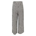 thumbnail image 5 of DHFJKG Summer Pants Women Wide Leg Sweatpants Classic Striped Drawstring Lightweight Breathable Beach Pants Stylish Trousers, 5 of 5