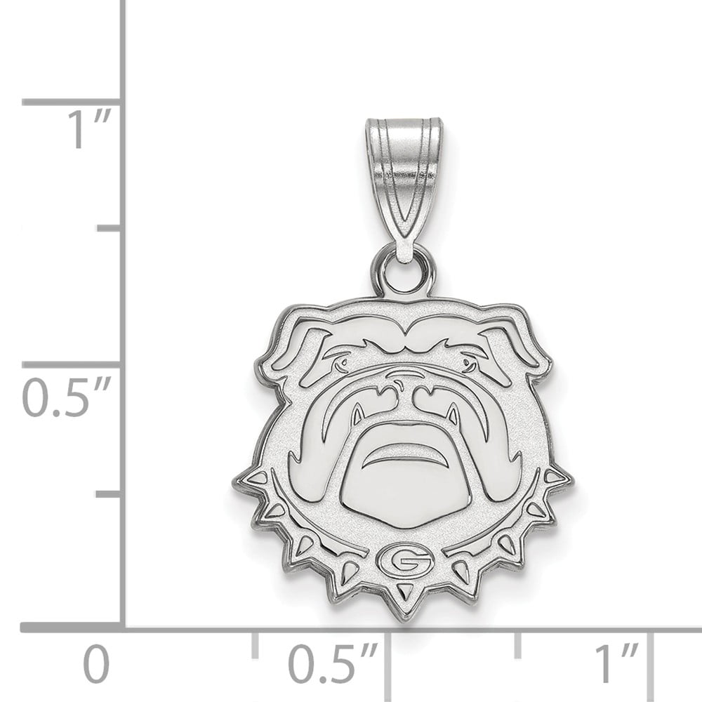 925 Sterling Silver Rhodium-plated Laser-cut Texas Tech University Medium Pendant