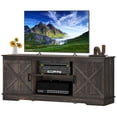 thumbnail image 3 of Uforic Farmhouse TV Stand for up 65" TVs, Entertainment Center Console Table for Living Room, Dark Oak, 3 of 8