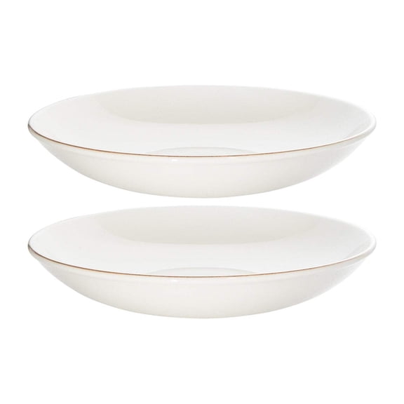 Retro dia.11" h:2.5" 57 oz. Round Decorated Porcelain Bowl (Set of 2)