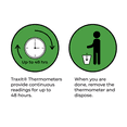 thumbnail image 2 of TraxIt 12 Pack - Fahrenheit - Children’s Axillary Thermometer - Continuous Read, Single-Use Pediatric Thermometer, 2 of 6