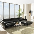 thumbnail image 2 of Baxton Studio Paige Modern and Contemporary Light Grey Leather Right Facing Chaise 2-Piece Sectional Sofa, 2 of 11