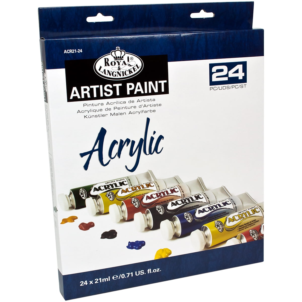 Acrylic Paints 21ml 24/Pkg-Assorted Colors