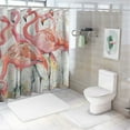 thumbnail image 7 of Orinice Tropical Pink Flamingo Shower Curtain for Bathroom 48x72 Inch Decorative Bath Curtain Waterproof Polyester Fabric Shower Curtains Set Machine Washable with 12 Plastic Hooks 69x72, 7 of 7