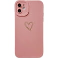 thumbnail image 3 of for iPhone 11 Case 6.1" 2019, Side&Back Cute Plated Love Heart with Anti-Fall Lens Cameras Cover Protection Soft TPU Shockproof Anti-Fingerprint Phone Cases for Women Girls Men - Pink, 3 of 12