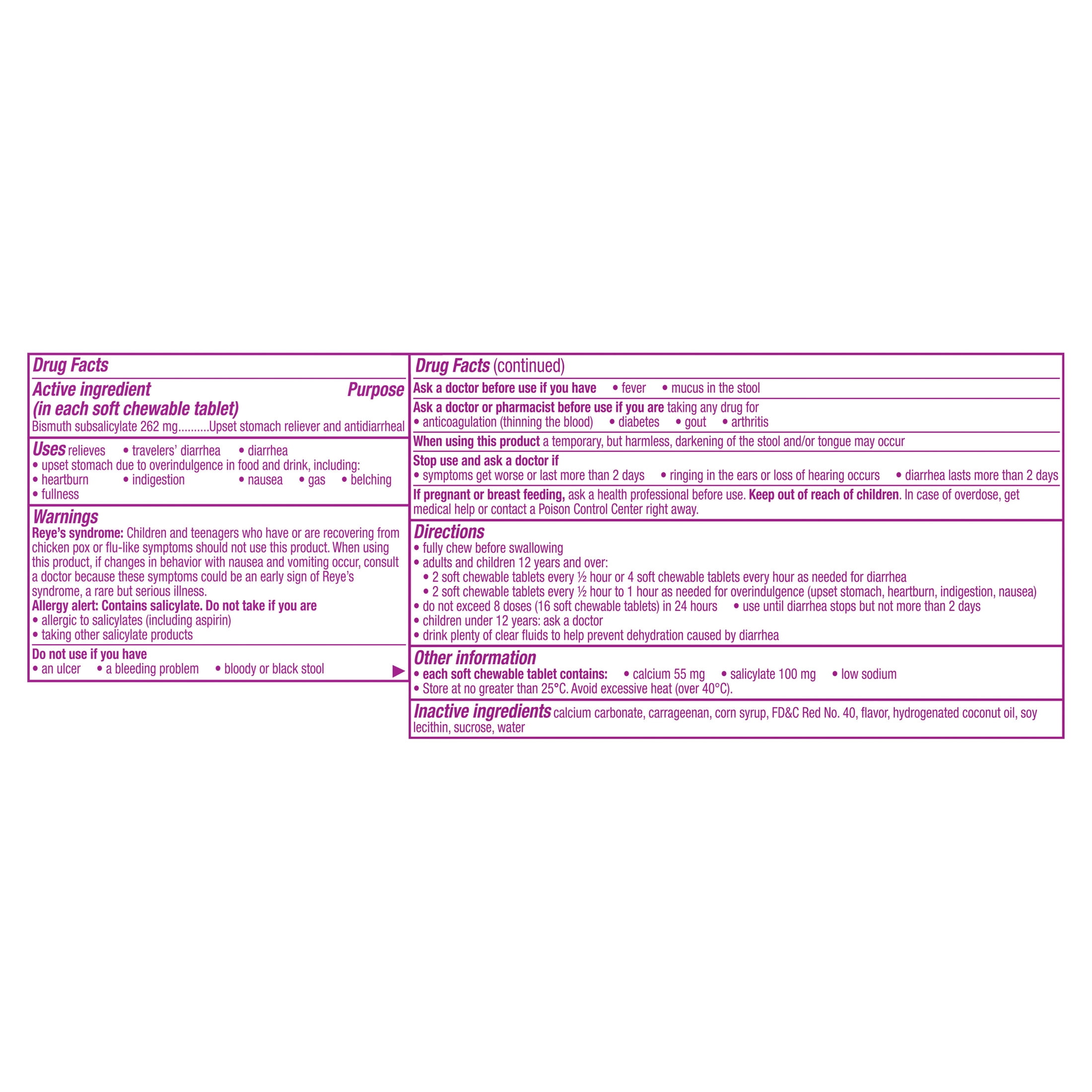 Pepto Bismol Fast Melts, Upset Stomach Relief, Stomach Relief, Anti-Diarrheal, 24 Count