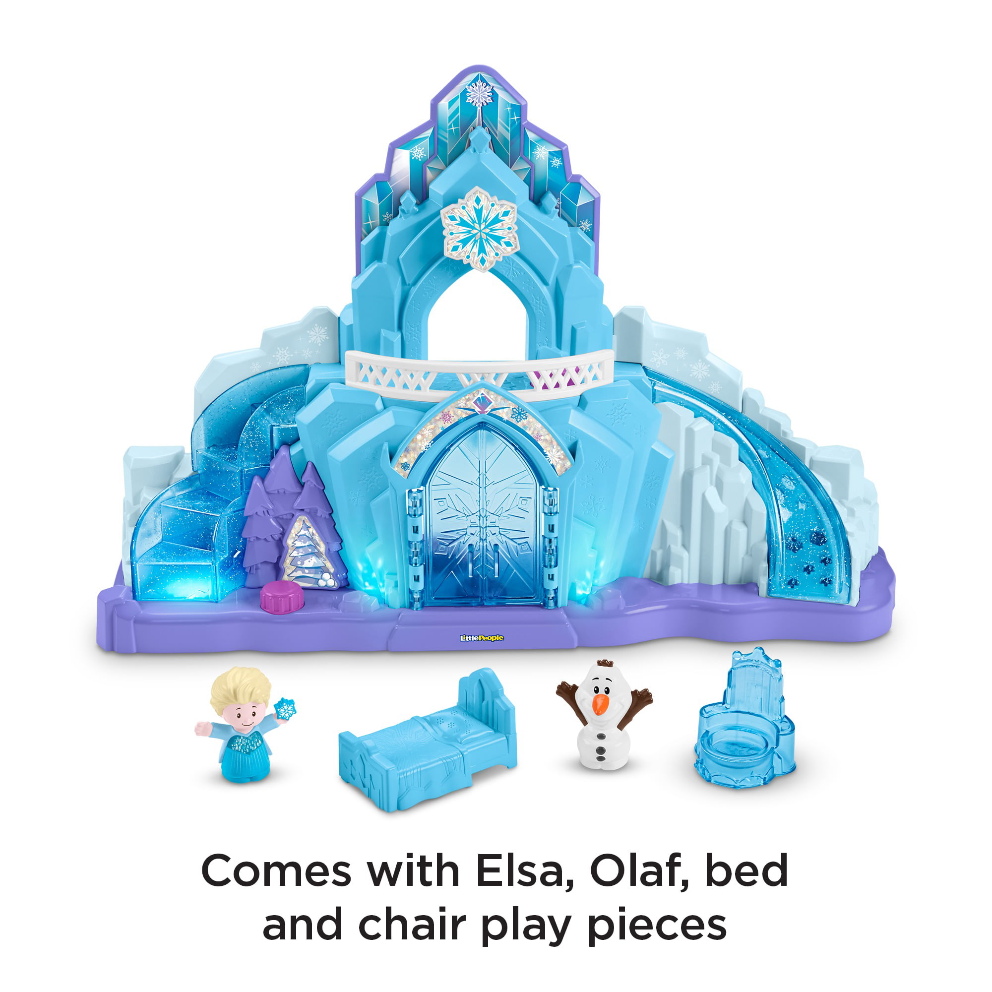 Fisher Price Little People Light Pink Palace Princess double bed Castle Part 