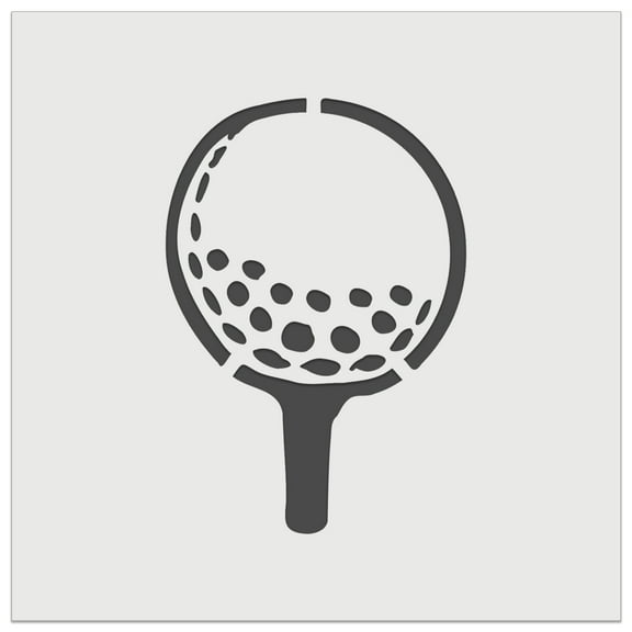 Golf Ball on Tee DIY Cookie Wall Craft Stencil - 5.5 Inch