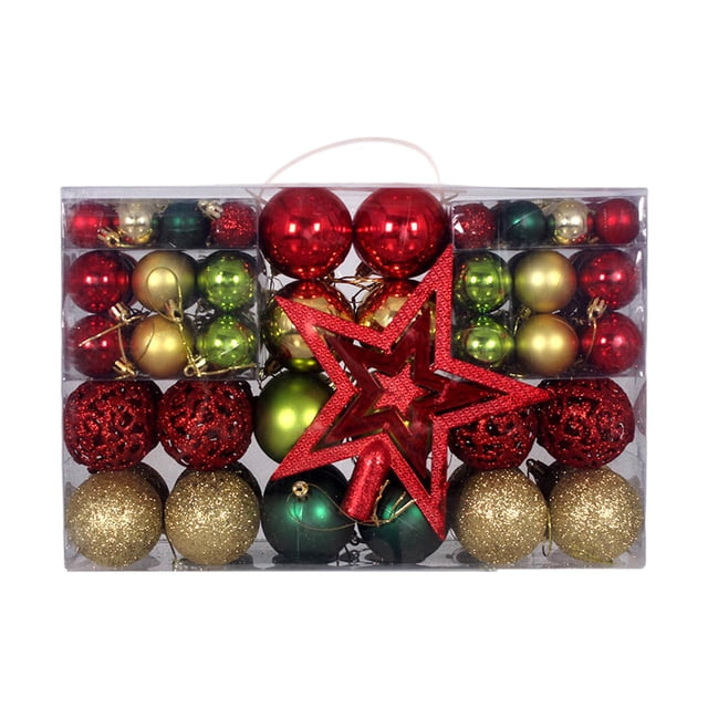 Adornos de Bolas de Navidad BLESIY 101 piezas Verde