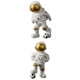 thumbnail image 1 of Estatua de astronauti de 2 piezas / Estantería de registro de astronauti de escultura artesanal, 1 of 9