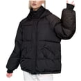 thumbnail image 2 of BEFOKA Jackets for Women Puffer Jacket Lightweight Quilted Padded Coat Tops for Women Trendy Winter Fleece Coat Warm Puffy Jacket with Stand Collar Thermal Warm Outerwear Going Out Tops M_4X, 2 of 5