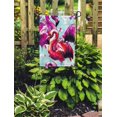 thumbnail image 2 of JSDART Pattern Flamingos Drawing Bright Watercolor Stain Multicolored Paint Summer Tropical Pink Birds Garden Flag Decorative Flag House Banner 28x40 inch, 2 of 2
