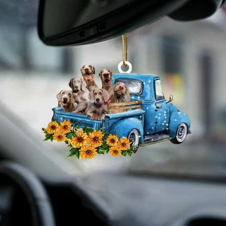 

Ornaments Car Dog Sunflower Truck Car Rearview Mirror Pendant Creative Pendant Decoration pendant