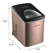 Frigidaire 26 lb. Bullet Ice Maker, Countertop Ice Machine with LED Control Panel, Copper Stainless Steel