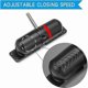 thumbnail image 2 of Safety Spring Door Closer, Adjustable Closing Door Hinge, Converts Hinged Doors to Self-Closing Doors - Black, 2 of 5