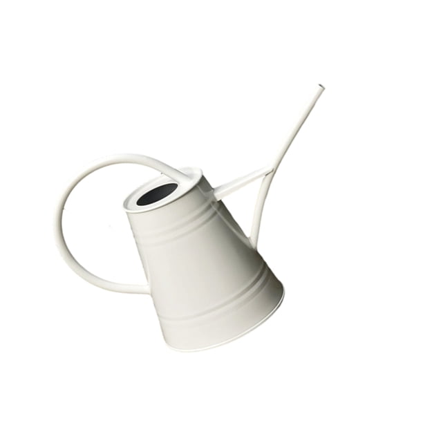 Wosthever Regadera Flor Maceta Maceta Boca larga Estilo vintage Botella para interiores y exteriores Herramientas de riego Cultivo de vegetales Jardín y Patio Blanco