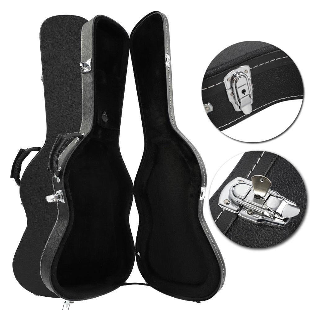 Glarry portable Flat Surface ST Electric Guitar Hard Shell Case Black