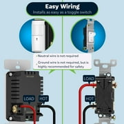 TOPGREENER PIR Motion Sensor Light Switch, Occupancy & Vacancy Motion Sensor Switch, ๐๐ฉ๐๐ซ๐๐๐ฅ๐ ๐๐ข๐ญ๐ก๐จ๐ฎ๐ญ ๐๐ซ๐จ๐ฎ๐ง๐ ๐๐ข๐ซ๐, No Neutral Wire, Single Pole, TDOS5-HL-W, White